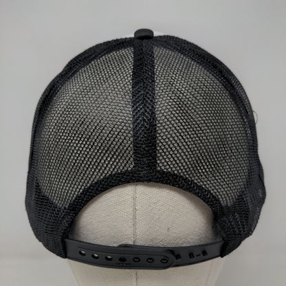 Clegg Snapback Trucker Hat Black OSFM Adjustable Mesh Back Rope Otto Polyester