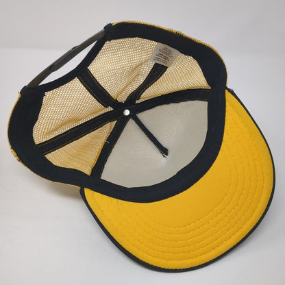 Beach Is Open Snapback Mesh Back Trucker Hat Black One Size Colorblock