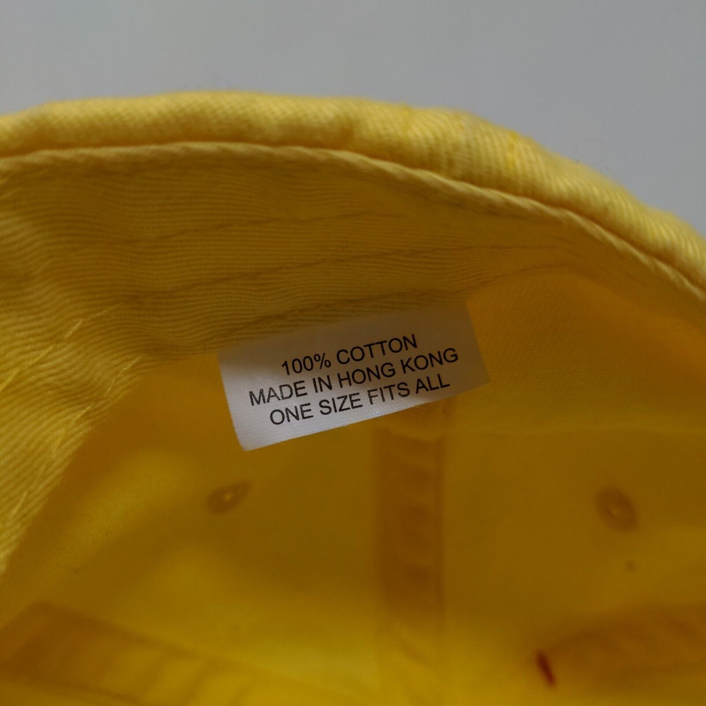 Unbranded Men's Slideback Hat Yellow Size OSFA Embroidered Clearwater Beach FL