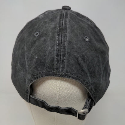 American Eagle Women's Slideback Hat Gray Embroidered Smiley Faces Logo