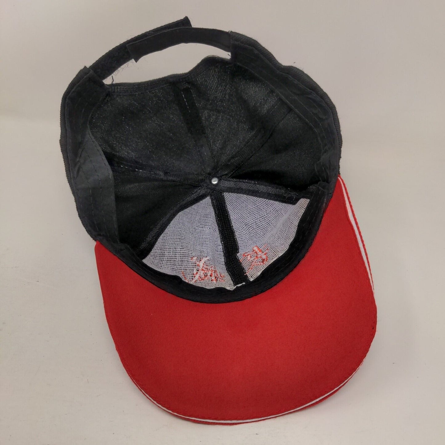 Great Wall Strapback Hat Black One Size Embroidered 6 Panel Colorblock