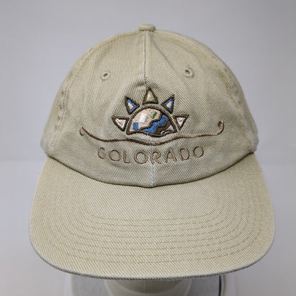 Colorado Slideback Hat Tan One Size Adjustable Embroidered Fahrenheit