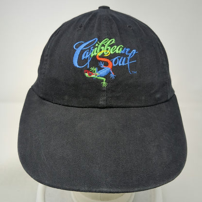 Caribbean Soul Baseball Cap Black One Size Lizard Gecko Graphic Embroidery Hat