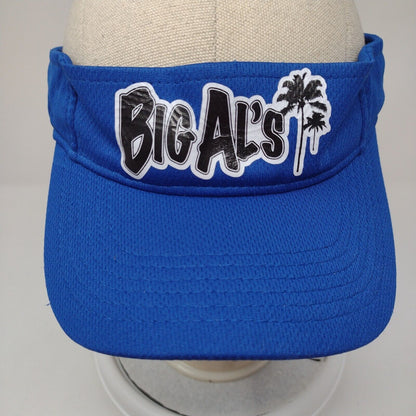 Big Al's Strapback Sun Visor Hat Blue OSFA Adjustable Sport-Tek Polyester