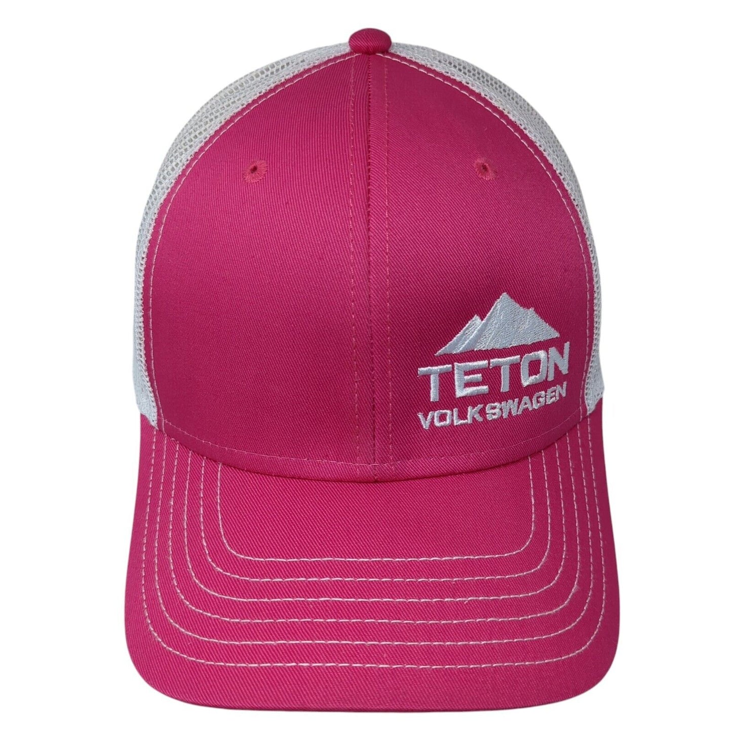 Teton Volkswagen Snapback Trucker Hat Pink One Size Mesh Back Otto