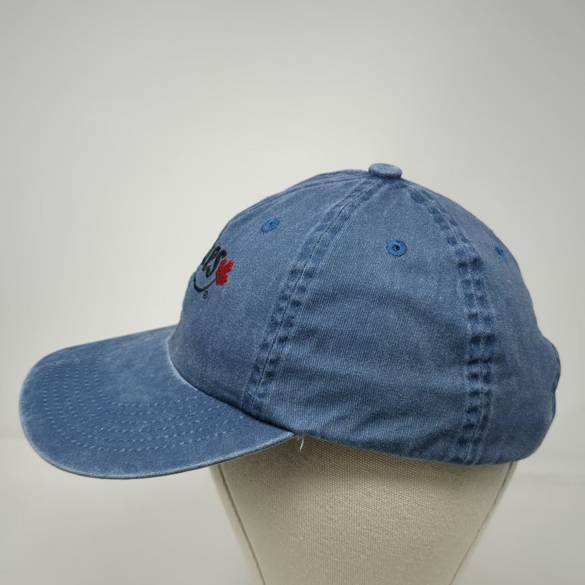 Port Authority Baseball Cap Blue One Size Embroidered Jules Logo Maple Leaf Hat