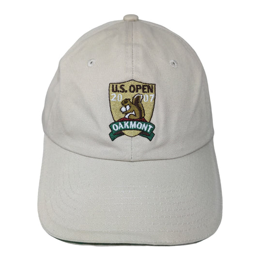 USGA Men's Slideback Hat Tan Adjustable U.S. Open 2007 Oakmont Embroidered Logo