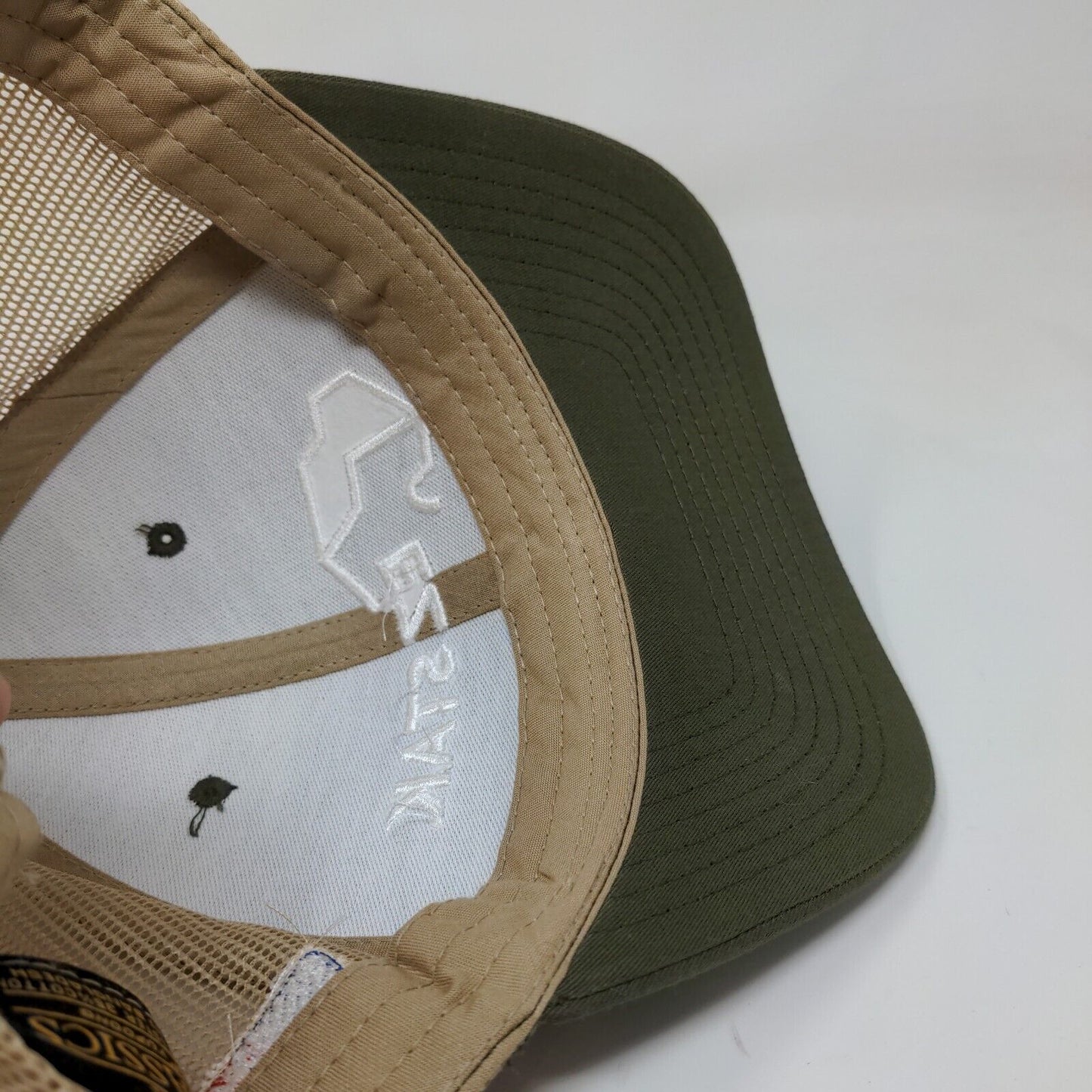 Yupoong Men's Snapback Mesh Back Hat Green Embroidered Logo EZ Stak