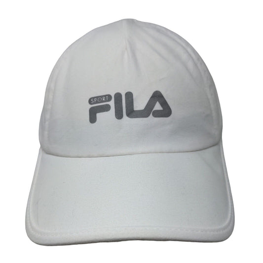 Fila Sport Men's Strapback Hat White Size OS Graphic Logo Polyester