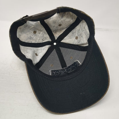 Mossy Oak Snapback Brown Camo Hat One Size Patch Logo Distressed Hunting Fishing