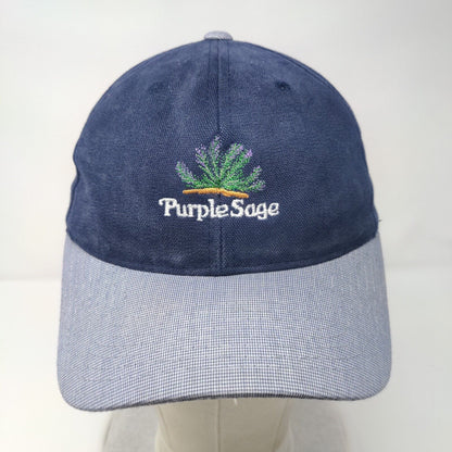 Purple Sage Slideback Hat Blue One Size Adjustable Embroidered Town Talk Cotton