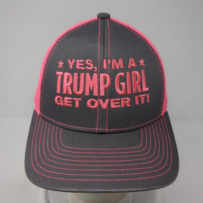 Yes I'm A Trump Girl Get Over It! Snapback Trucker Hat Multi One Size