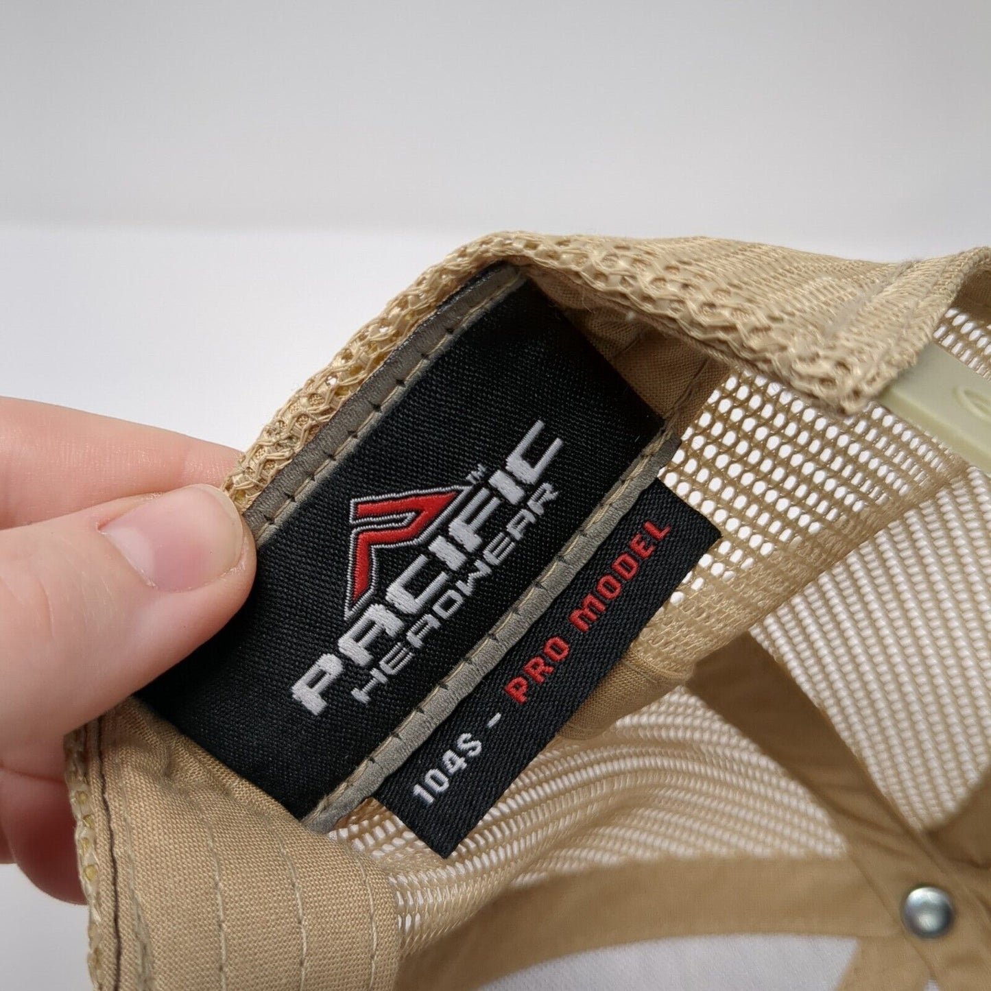 Pacific Headwear Snapback Trucker Hat Brown OSFA Mesh Back Patch