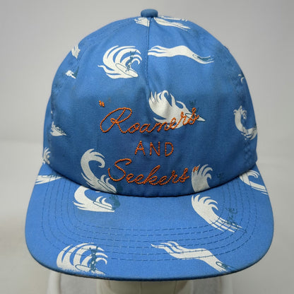 Poler 5 Panel Blue One Size Hat Surfer Wave All Over Print Snapback Camp Vibes