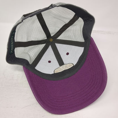 Legacy Trucker Hat Purple One Size be hippy Mountain Sunburst Mesh Snapback Hat