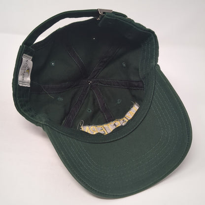 Western Slideback Hat Green One Size Adjustable Embroidered K-Products Vintage