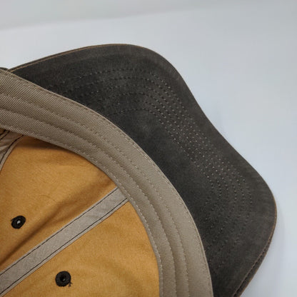 Imperial Strapback Hat Brown OSFA Adjustable Solid Blank 6 Panel