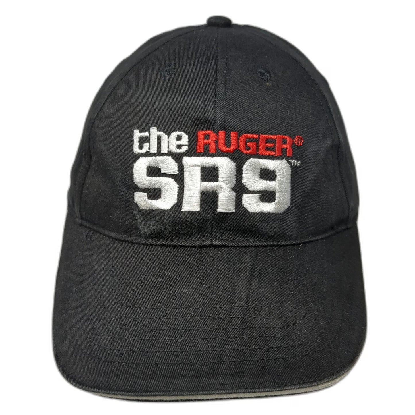 Ruger SR9 Logo Black OS Baseball Cap Hat Adjustable Strapback Sandwich Bill