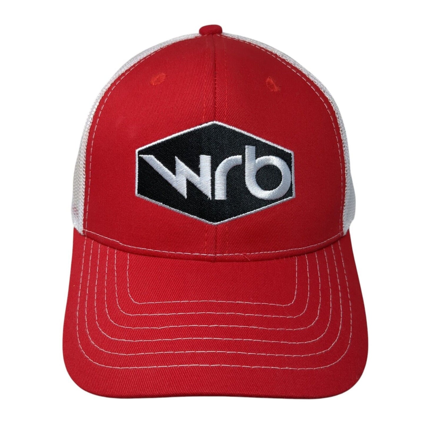 Wrb Wild Ride Brew Snapback Trucker Hat Red OS Adjustable Mesh Back Brewery