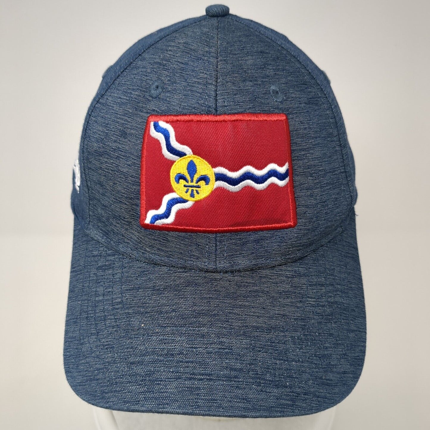 Flag of St. Louis Strapback Hat Blue OS Adjustable Mid Fit Embroidered Ahead