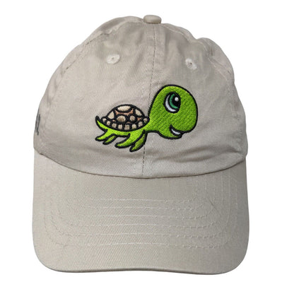 Royal Resortwear Boy's Strapback Hat Tan Embroidered Turtle Myrtle Beach SC