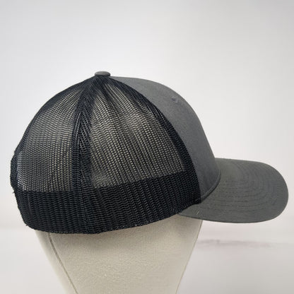 Richardson 115 Trucker Hat Gray Black L Mesh Snapback Mountain Logo Switchback