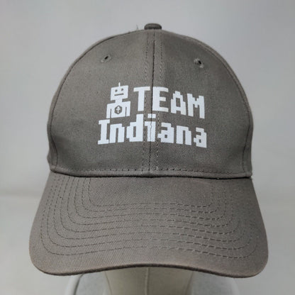 Team Indiana Strapback Hat Gray OSFA Imagen Brands Adjustable 6 Panel