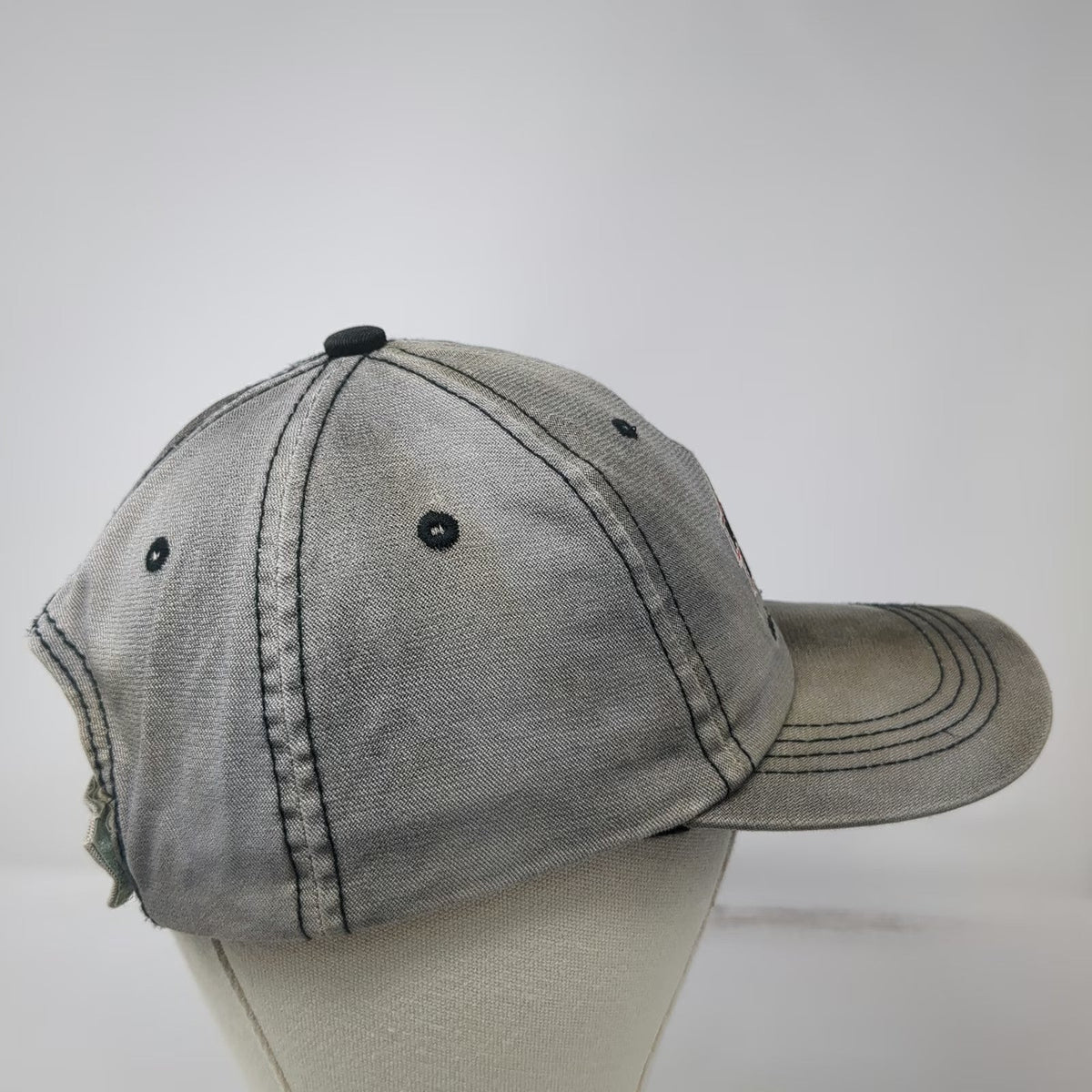 Interstate Batteries Hat Baseball Cap Gray One Size Distressed Adjustable Strap