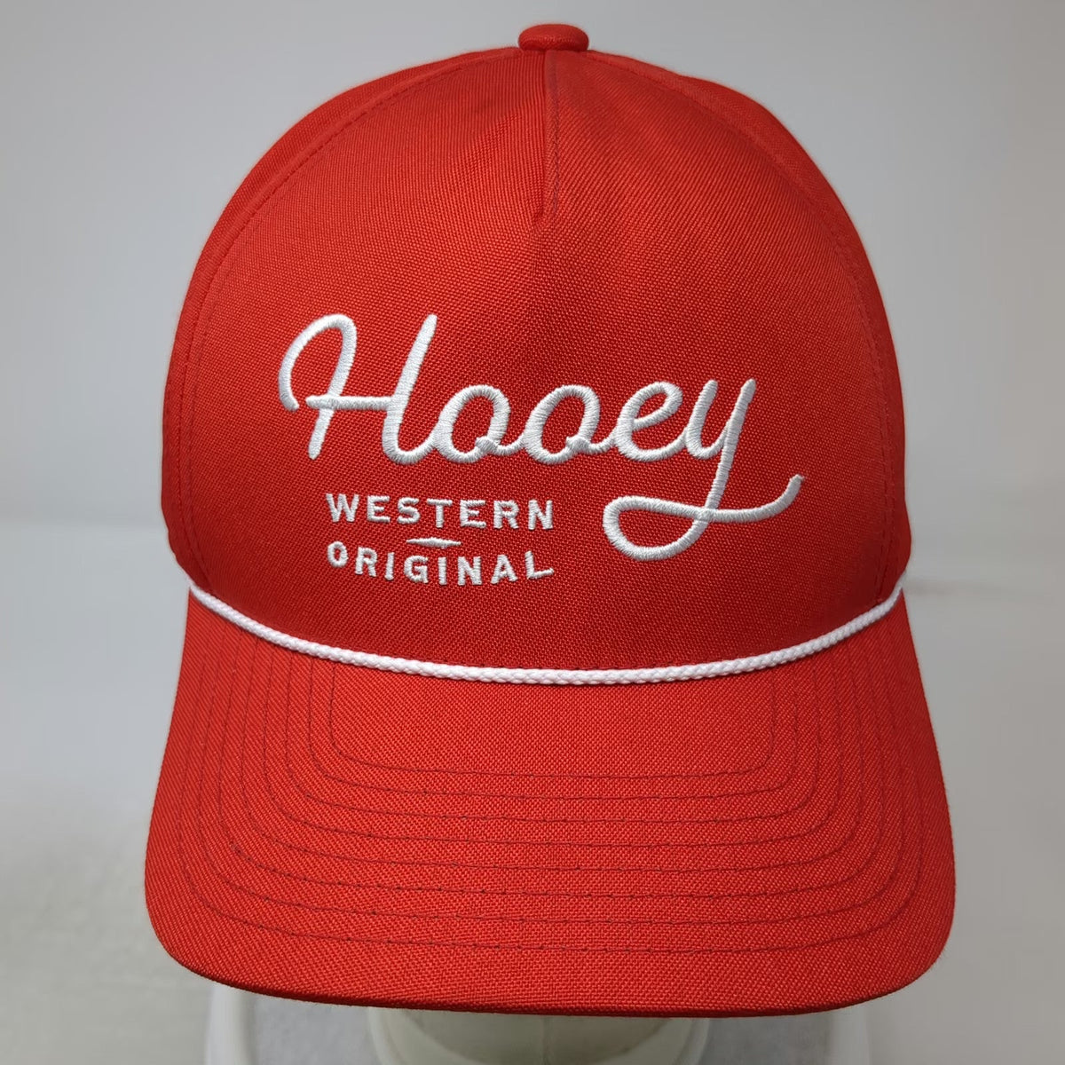 Hooey 5 Panel Red Hat One Size Snapback Western Original Rope Polyester