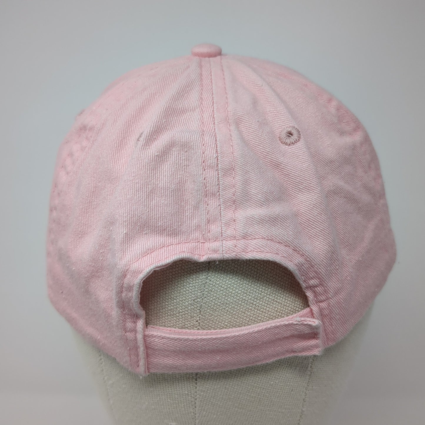 Unbranded Strapback Baseball Cap Pink One Size Adjustable Vented Holes Blank