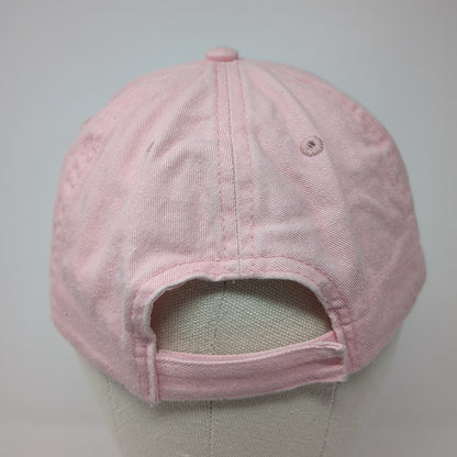 Unbranded Strapback Baseball Cap Pink One Size Adjustable Vented Holes Blank