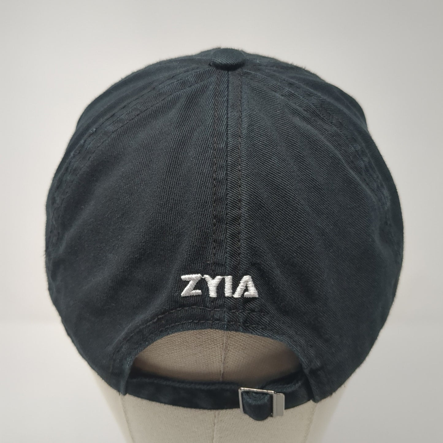 Zyia Active Est. 2017 Slideback Baseball Cap Black OS Adjustable Embroidered