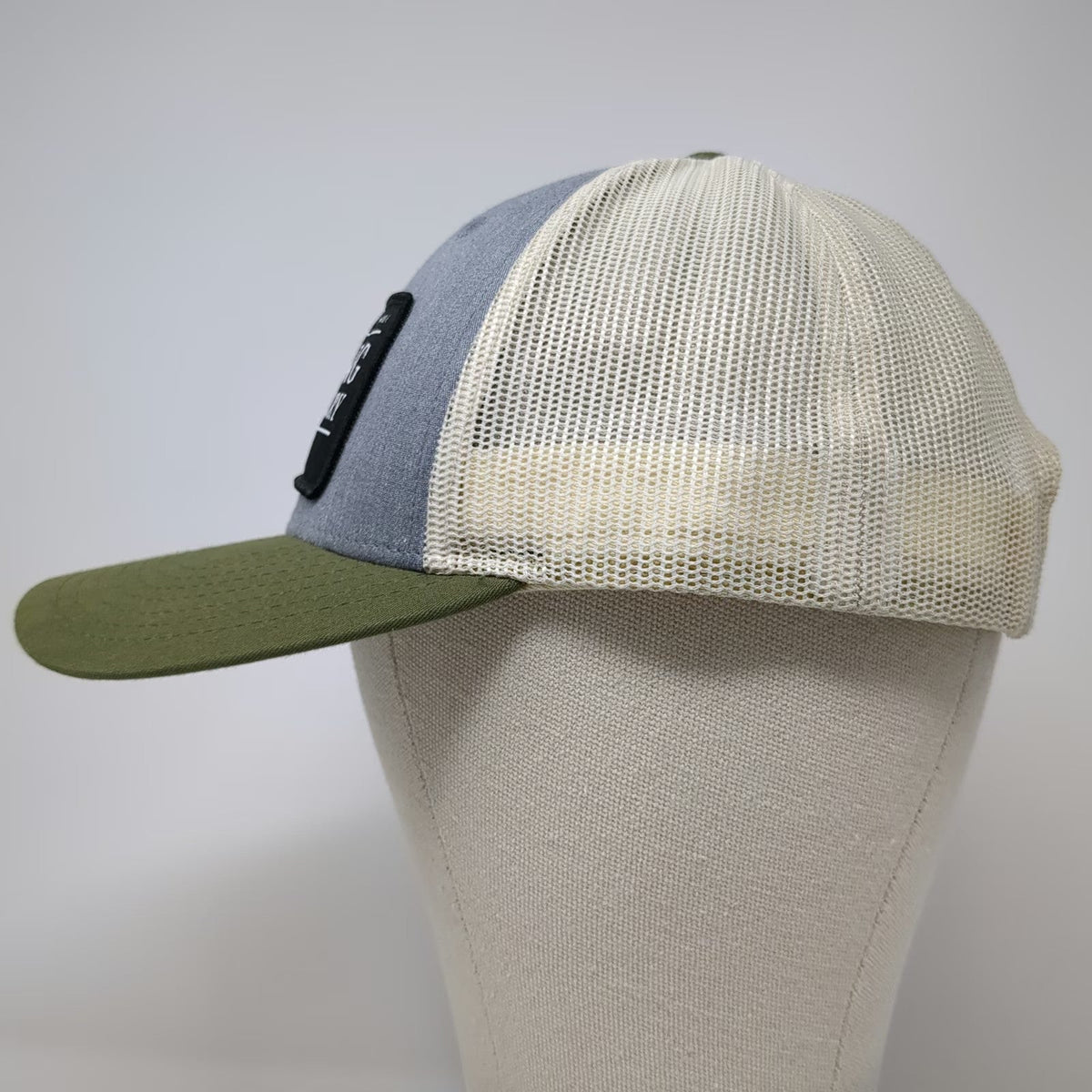 Richardson Trucker Hat Gray Green L Koenig Distillery Mesh Back Snapback