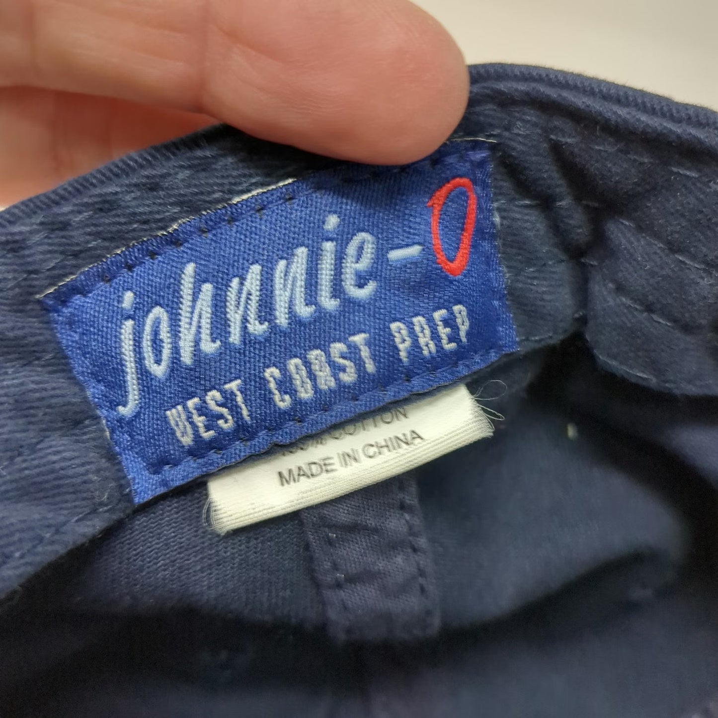 johnnie-O Baseball Cap Blue One Size Surfer Logo Embroidered Strapback Hat