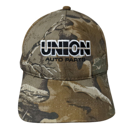 Union Auto Parts Strapback Hat Camouflage OSFM Embroidered 6 Panel Outdoor Cap