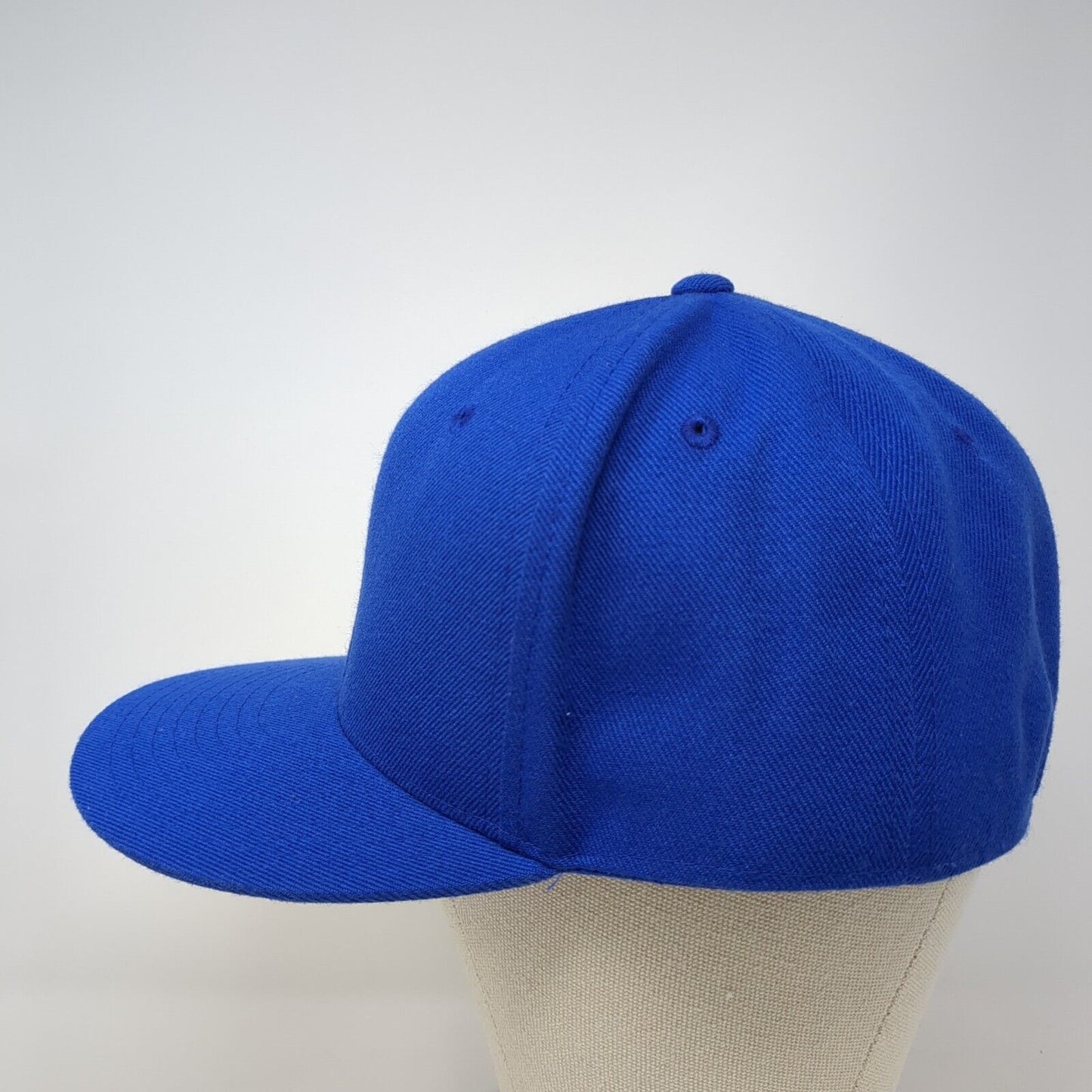 Decky Fitted Hat Blue Size 7 5/8 Lightweight Vented Holes 6 Panel Blank