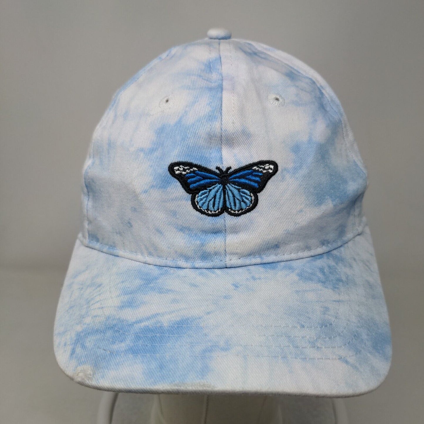 Butterfly Strapback Hat Multi One Size Embroidered Adjustable Tie Dye