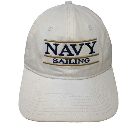 The Game Navy Sailing White One Size Slideback Cotton Logo Baseball Cap Hat