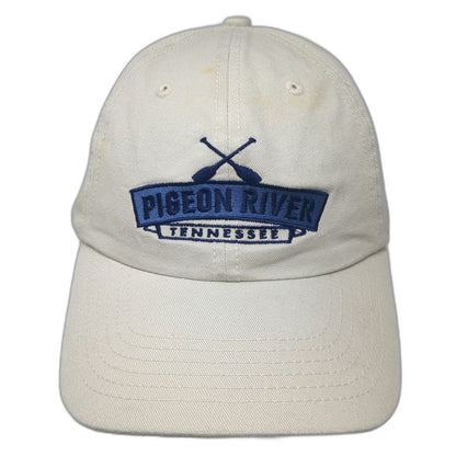 My Town Originals Pigeon River Tennessee Hat Beige Blue One Size Baseball Cap