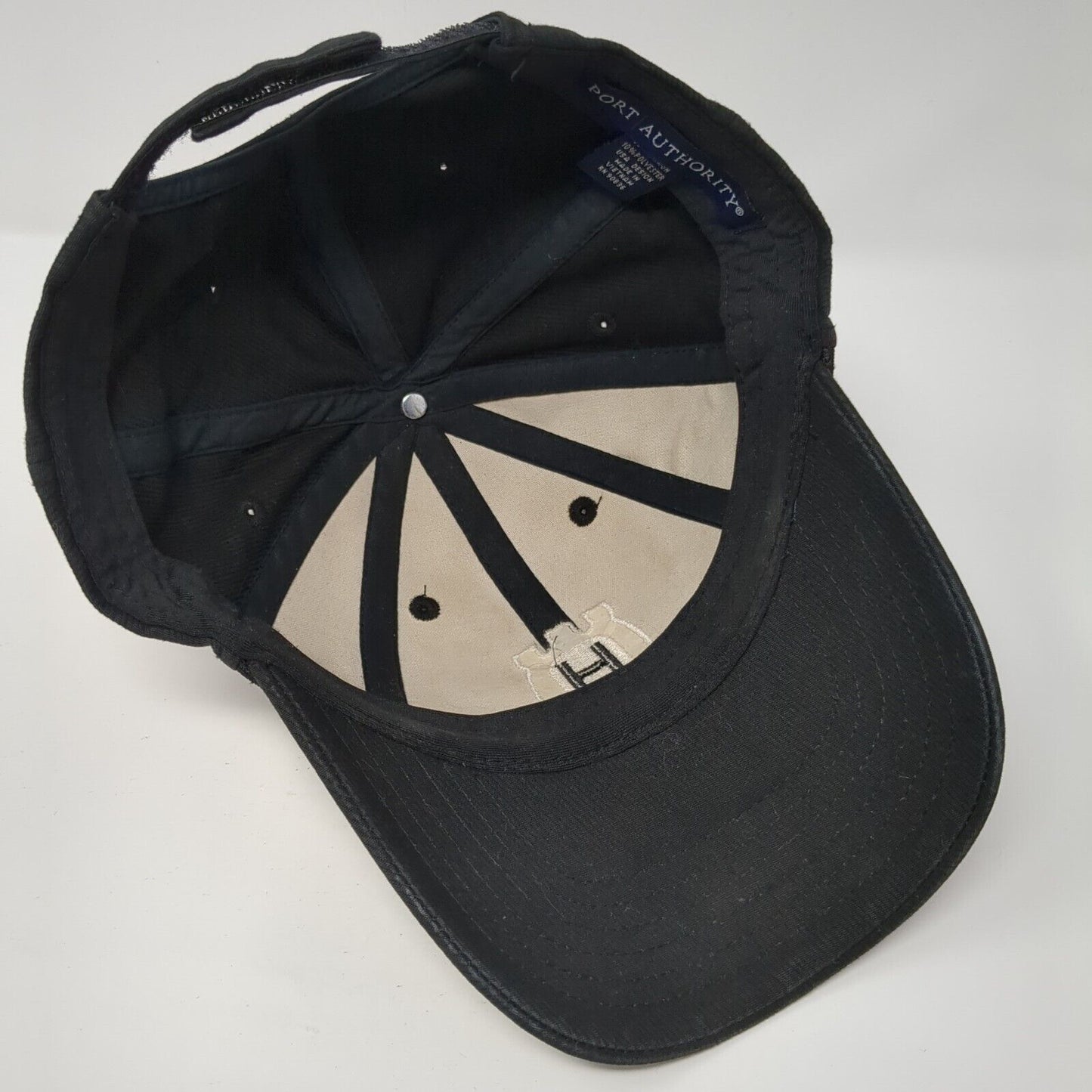 Husqvarna Strapback Hat Black One Size Adjustable Embroidered Port Authority