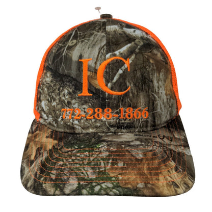 IC 772-288-1866 Snapback Trucker Hat Camouflage One Size Mesh Back Richardson