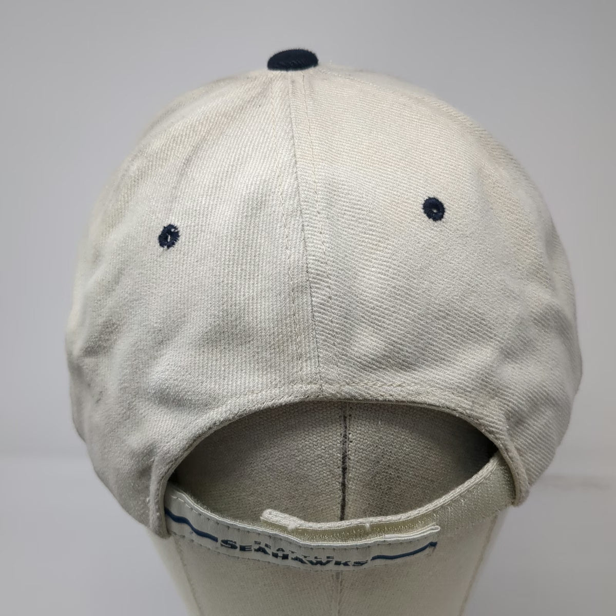 Seattle Seahawks NFL Top of the World Hat Cap Beige Blue One Size Strapback