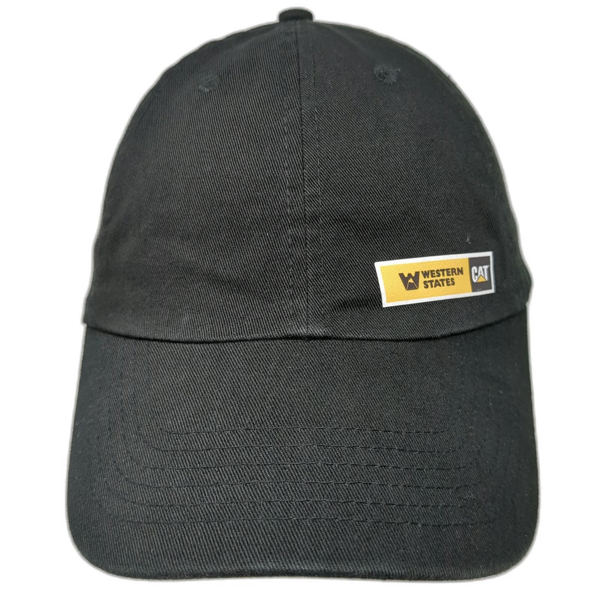 Baseball Cap Black Adjustable Slideback Western States CAT Logo Caterpillar Hat