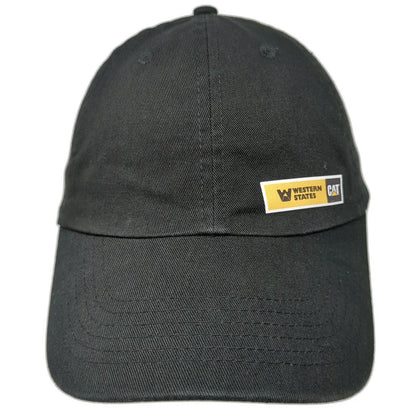 Baseball Cap Black Adjustable Slideback Western States CAT Logo Caterpillar Hat