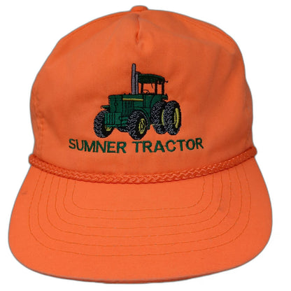 Otto 5 Panel Orange One Size Sumner Tractor Rope Hat Slideback Embroidered