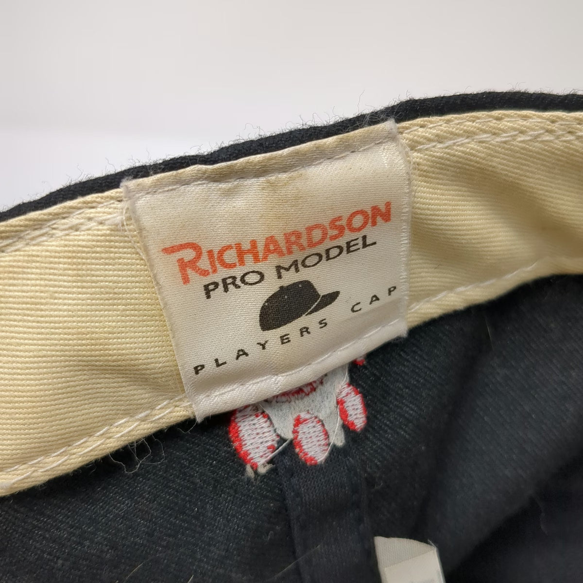 Richardson Baseball Cap Black 7 1/4 Fitted GHS Paw Print Grey Underbrim Hat
