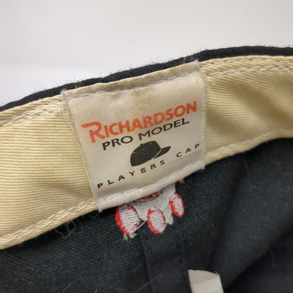 Richardson Baseball Cap Black 7 1/4 Fitted GHS Paw Print Grey Underbrim Hat