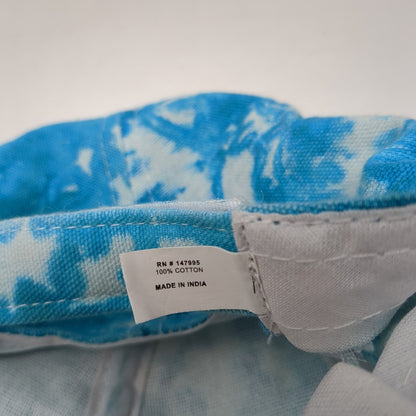 Unbranded Strapback Hat Blue One Size Adjustable Tie Dye Blank 6 Panel