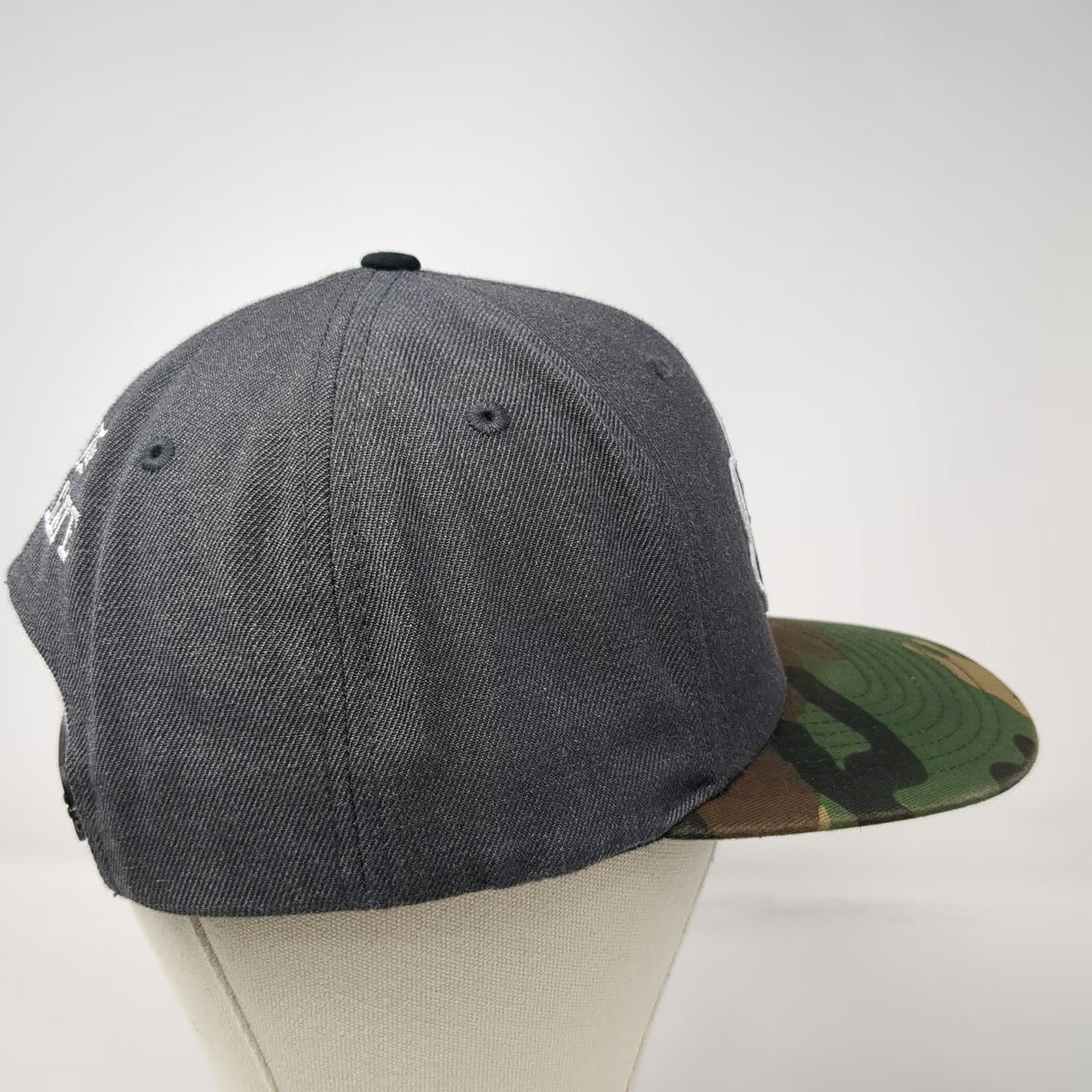 Richardson Snapback Hat Gray One Size Camo Tailgate Sports Pub Patch Truck Logo