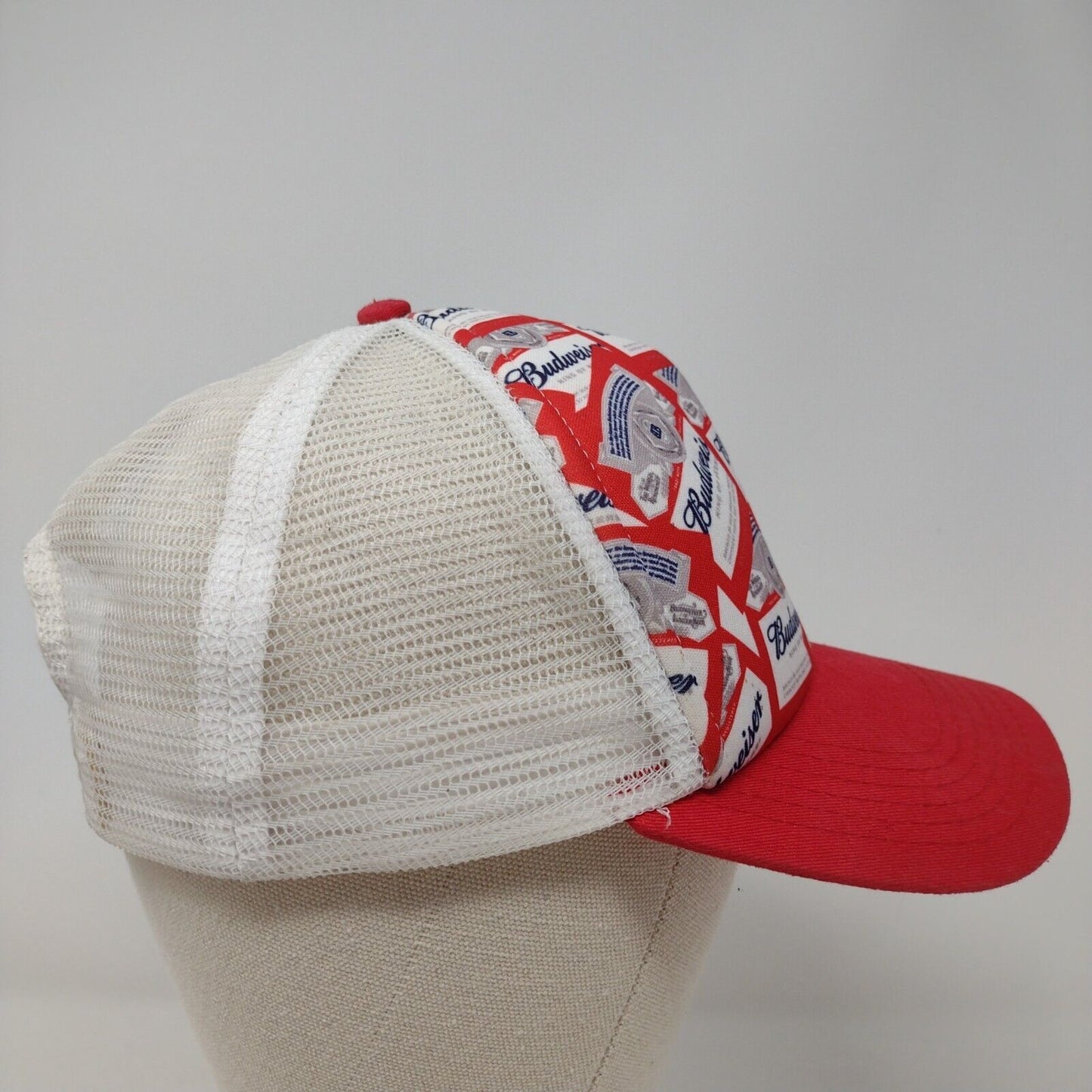 Budweiser All Over Print Snapback Trucker Hat Multi OSFM Mesh Back